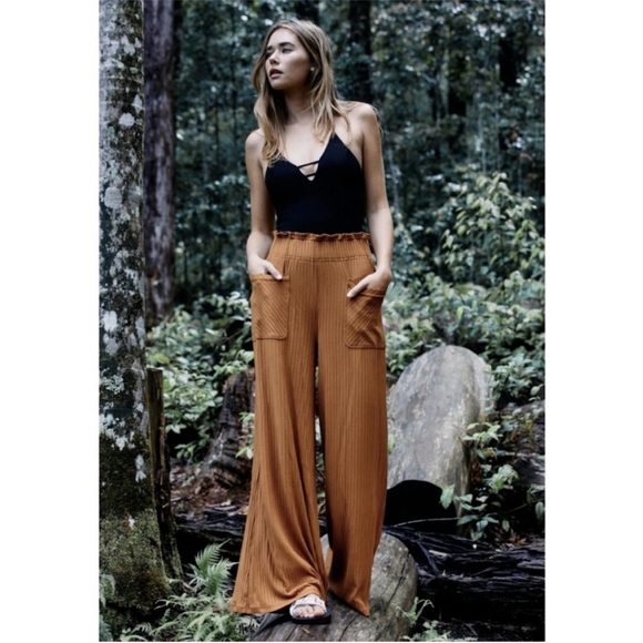 Free People Pants - Free People Movement Blissed Out Wide Leg Lounge Pants